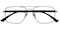 Adrian Black/Silver Aviator Metal Eyeglasses
