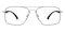 Adrian Black/Silver Aviator Metal Eyeglasses
