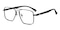 Adrian Black Aviator Metal Eyeglasses