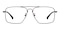 Adrian Brown Aviator Metal Eyeglasses