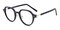 Harvey Black Oval Acetate Eyeglasses