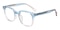 Annapolis Blue/Pink/Crystal Square Acetate Eyeglasses