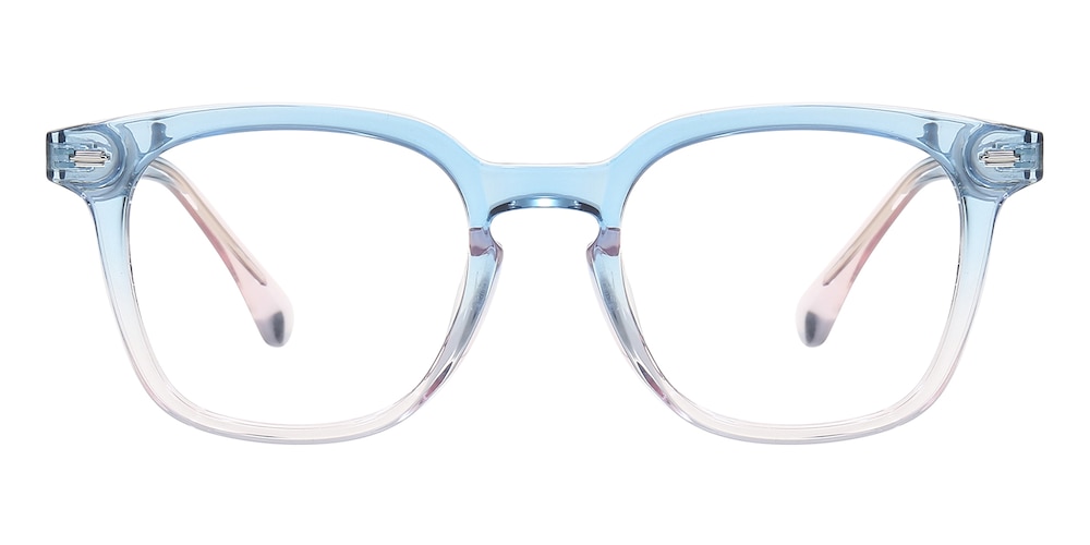 Annapolis Blue/Pink/Crystal Square Acetate Eyeglasses