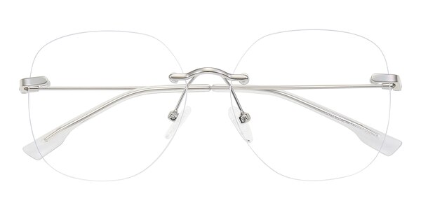 Richfield Silver Polygon Metal Eyeglasses