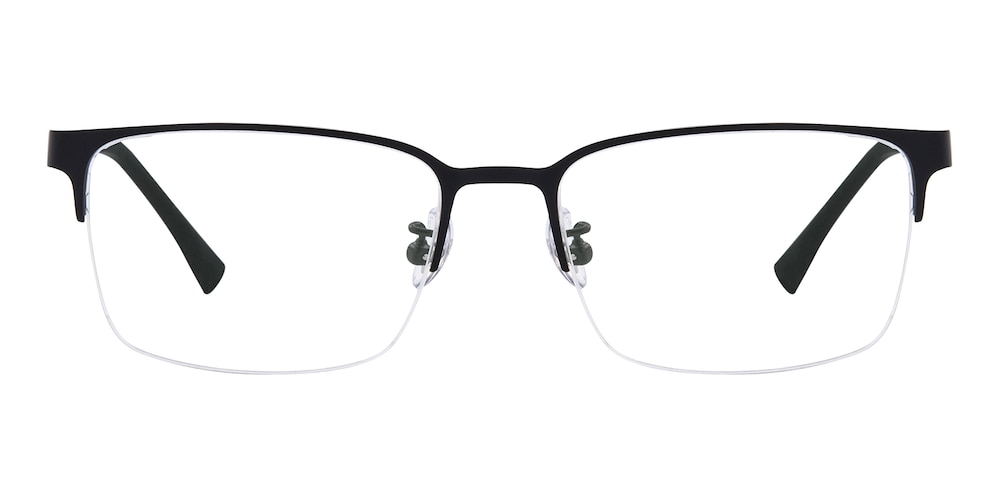 Mark Black Rectangle Metal Eyeglasses