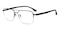 Charlie Gunmetal Aviator Metal Eyeglasses