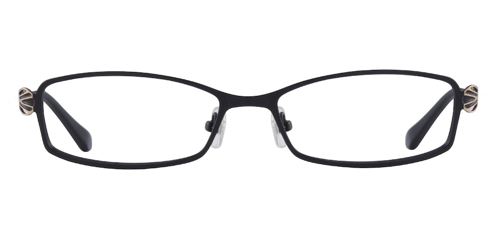 Joanne Black Oval Metal Eyeglasses