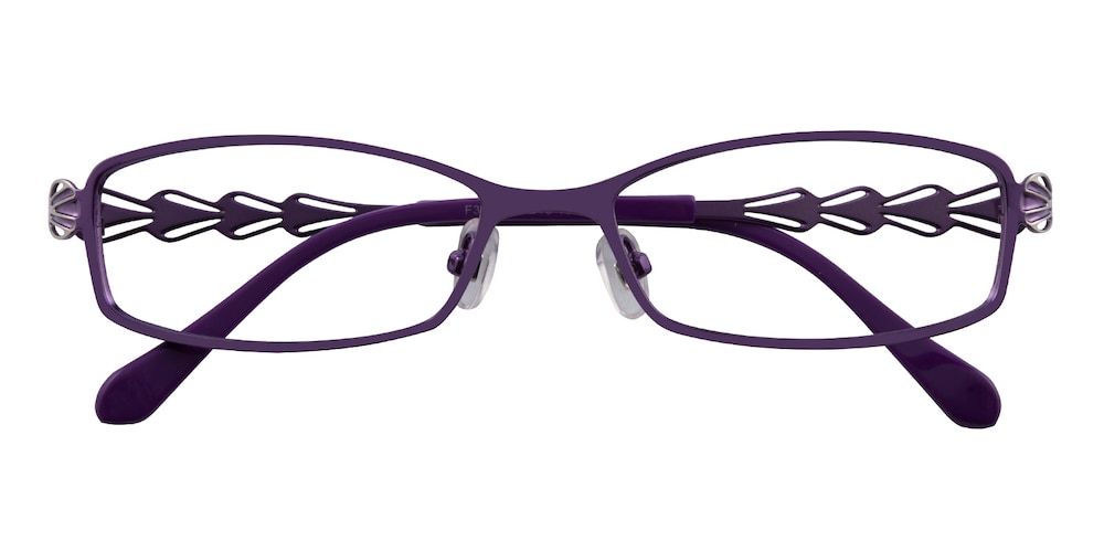 Joanne Purple Oval Metal Eyeglasses