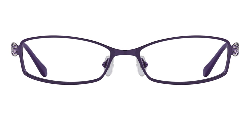 Joanne Purple Oval Metal Eyeglasses