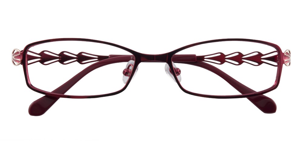 Joanne Red Oval Metal Eyeglasses