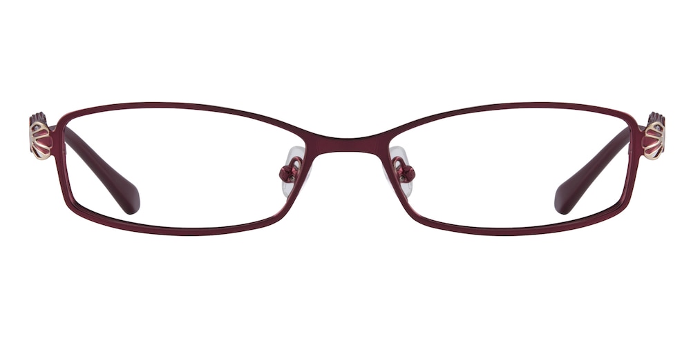 Joanne Red Oval Metal Eyeglasses
