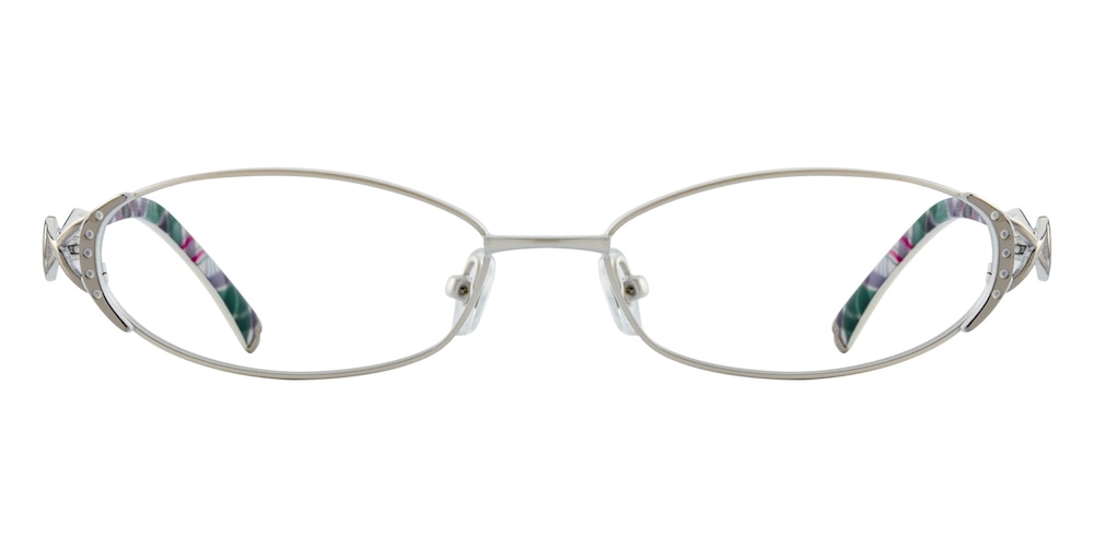 Martha White Oval Metal Eyeglasses