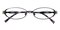 Martha Black Oval Metal Eyeglasses