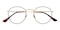Torrance Black/Golden Round Metal Eyeglasses