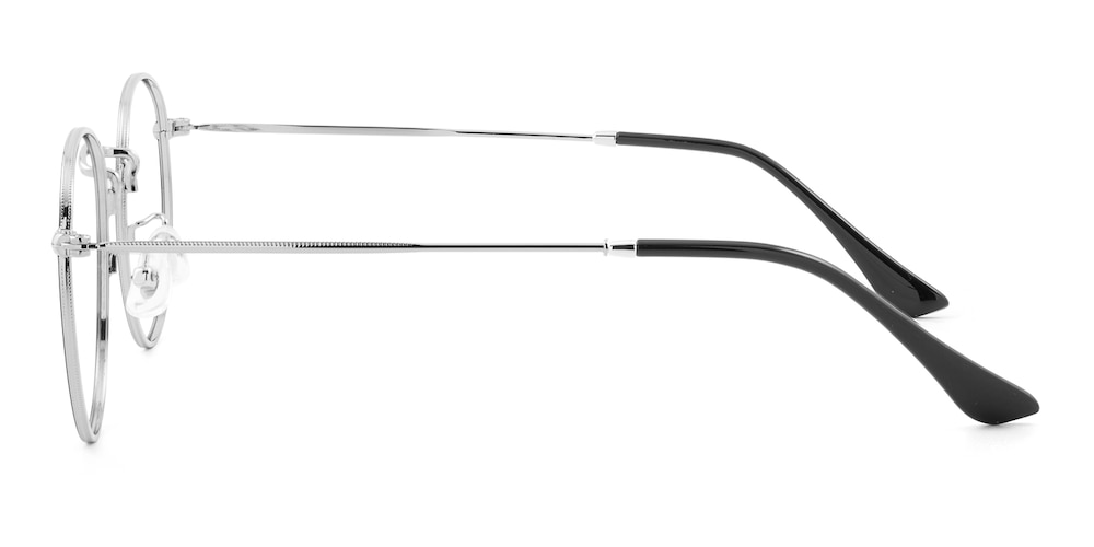 Torrance Black/Silver Round Metal Eyeglasses