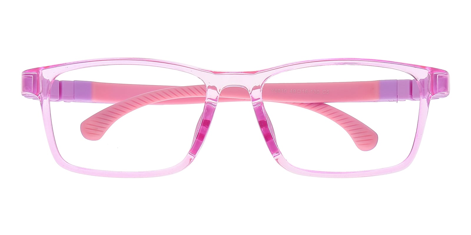 Rectangle Eyeglasses, Full Frame Pink TR90,Silica-gel - FP2488