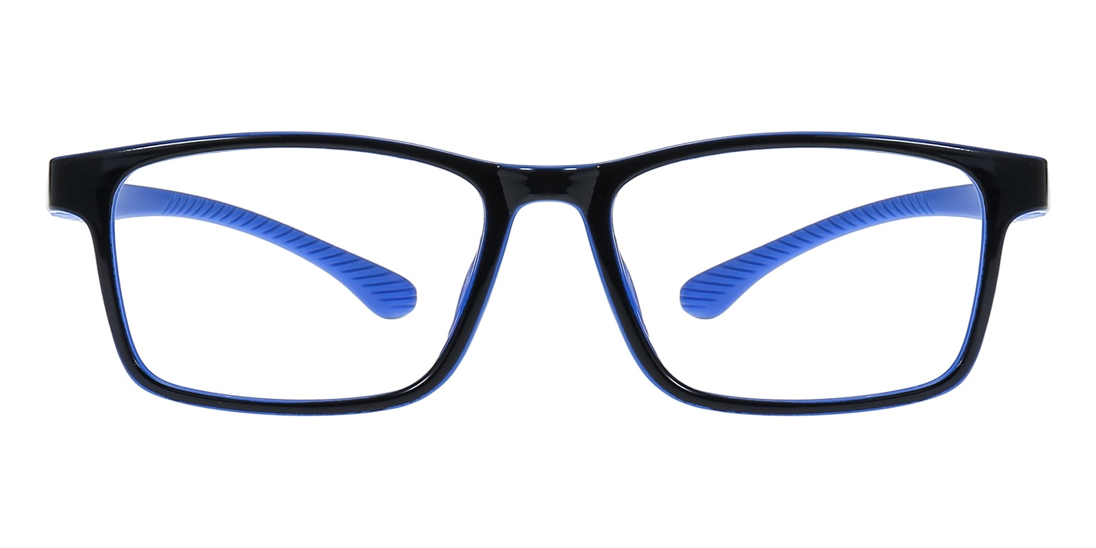 Niki Rectangle Black/Blue Sunglasses | GlassesShop