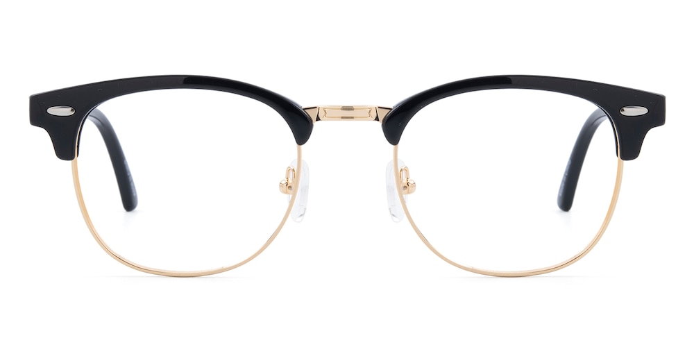Pasadena Black/Golden Oval TR90 Eyeglasses