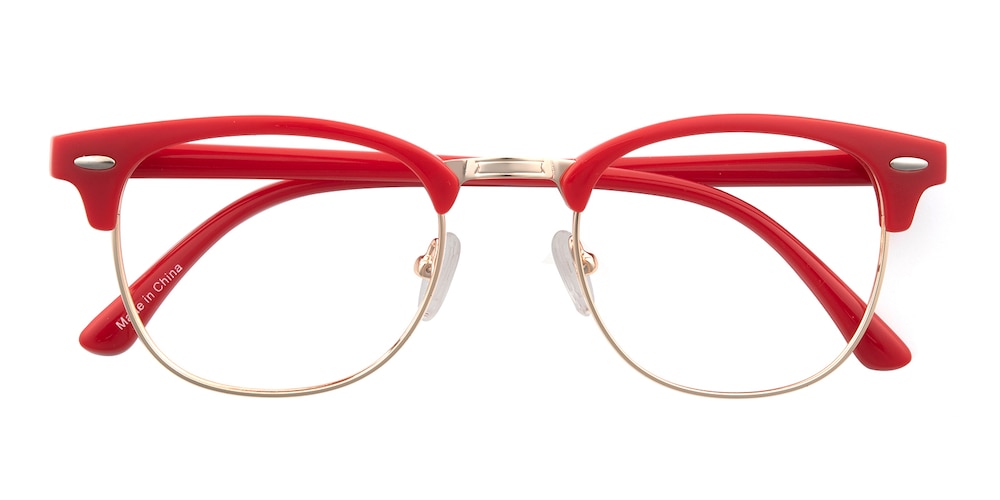 Pasadena Red/Golden Oval TR90 Eyeglasses