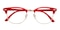 Pasadena Red/Golden Oval TR90 Eyeglasses