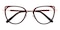 Page Burgundy Cat Eye TR90 Eyeglasses