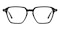 Covina Black Polygon Acetate Eyeglasses