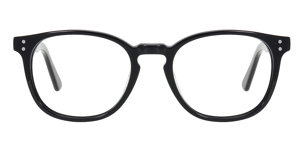 Crescent Black Square Acetate Eyeglasses