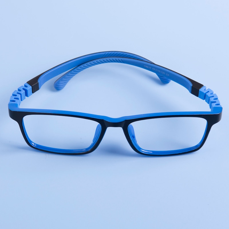 Niki Black/Blue Rectangle TR90 Eyeglasses