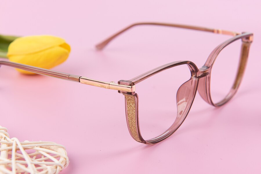 Hannah Cat Eye Champagne Full-Frame TR90 Eyeglasses | GlassesShop