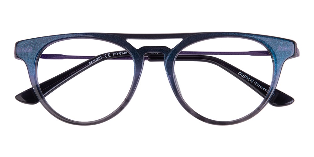 Fairfax Blue Aviator Acetate Eyeglasses
