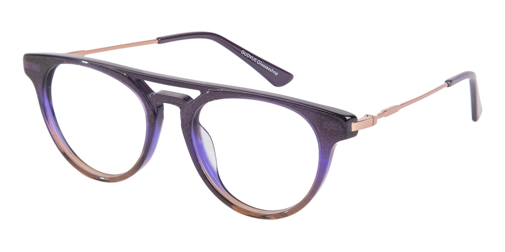 Fairfax Purple Aviator Acetate Eyeglasses