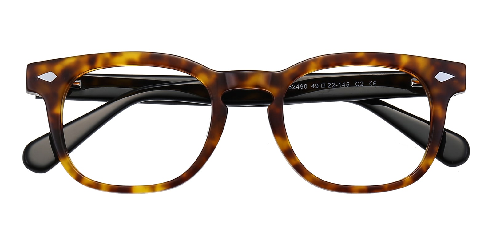 Rectangle Eyeglasses, Full Frame Tortoise/Black Plastic - FZ1860