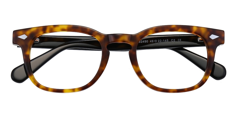 Anderson Tortoise/Black Rectangle Acetate Eyeglasses