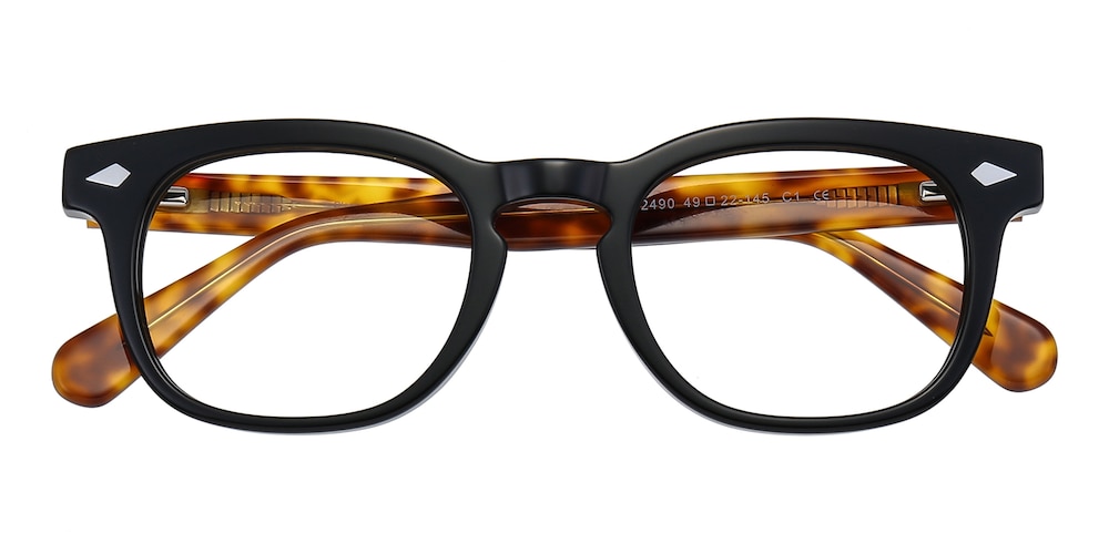 Anderson Black/Tortoise Rectangle Acetate Eyeglasses