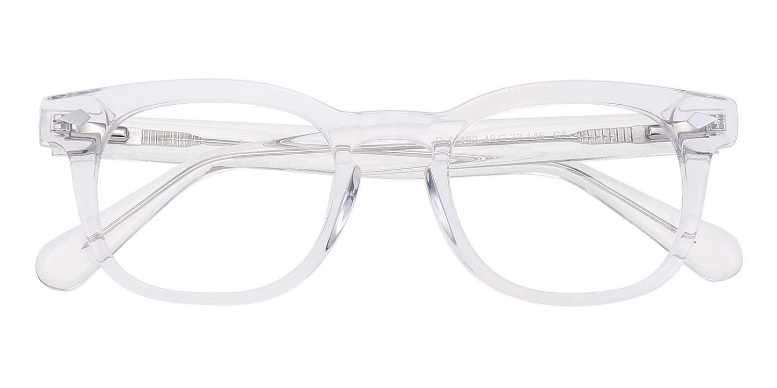 Rectangle Eyeglasses, Full Frame Crystal Plastic - FZ1863