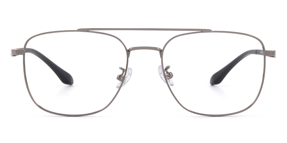 John Gunmetal Aviator Metal Eyeglasses