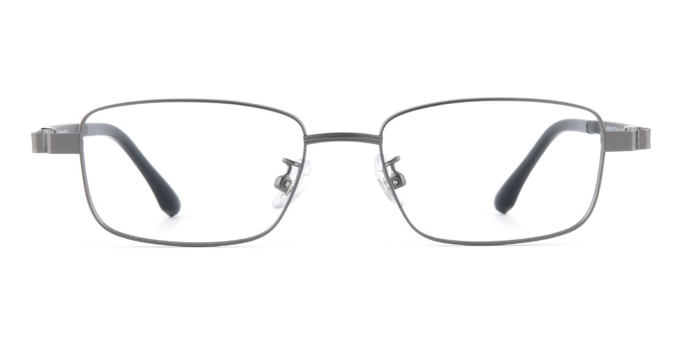 Paul Gunmetal Rectangle Metal Eyeglasses