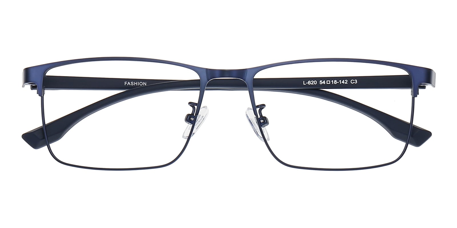 Rectangle Eyeglasses, Full Frame Blue Metal - FM1713