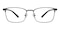 Cedric Gunmetal Rectangle Metal Eyeglasses