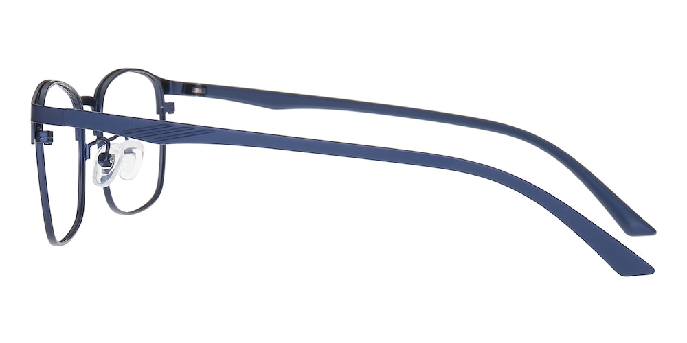 Cedric Blue Rectangle Metal Eyeglasses