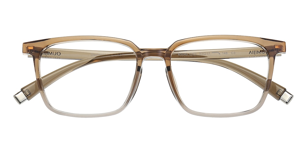 Bishop Brown/Crystal Rectangle TR90 Eyeglasses