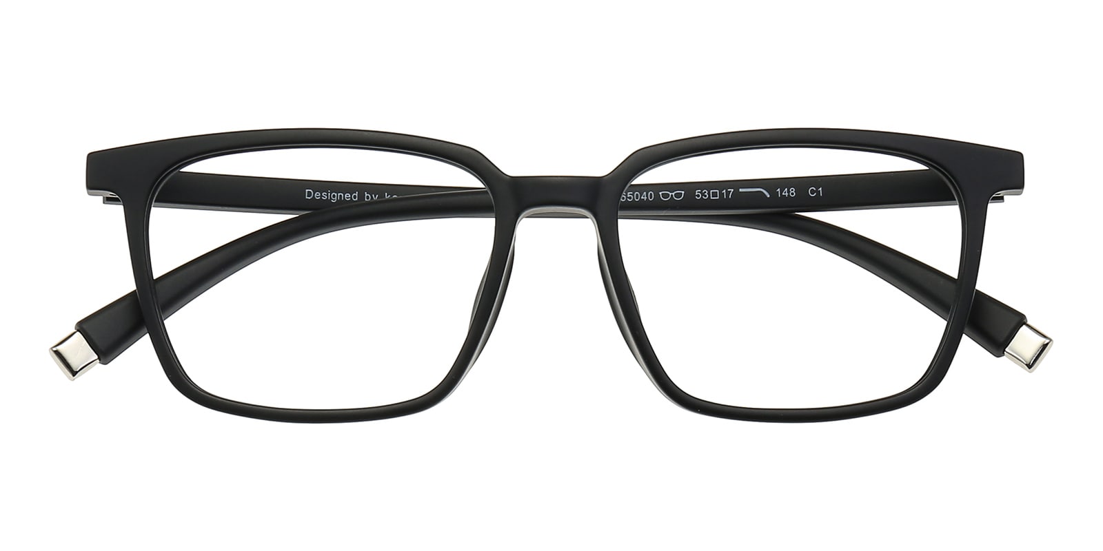 Rectangle Eyeglasses, Full Frame MBlack TR90 - FP2536