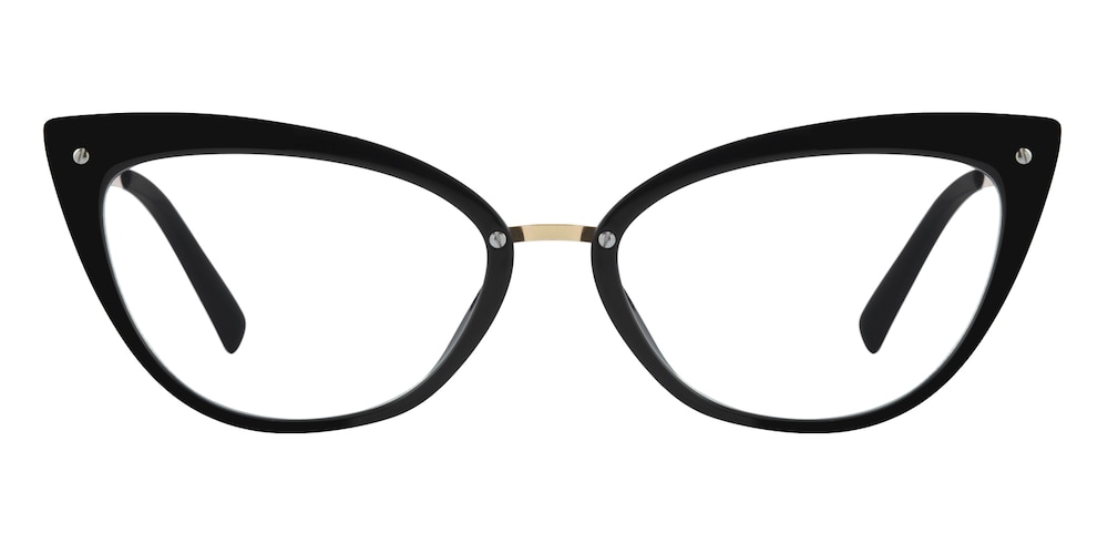 Kama Black/Golden Cat Eye TR90 Eyeglasses