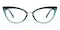 Kama Green/Golden Cat Eye TR90 Eyeglasses