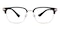 Richard Black/Golden Oval Titanium Eyeglasses