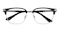 Richard Black/Gunmetal Oval Titanium Eyeglasses
