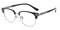 Richard Black/Gunmetal Oval Titanium Eyeglasses