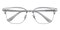 Richard Gray/Silver Oval Titanium Eyeglasses