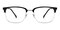 Elliot Black/Gunmetal Rectangle Titanium Eyeglasses