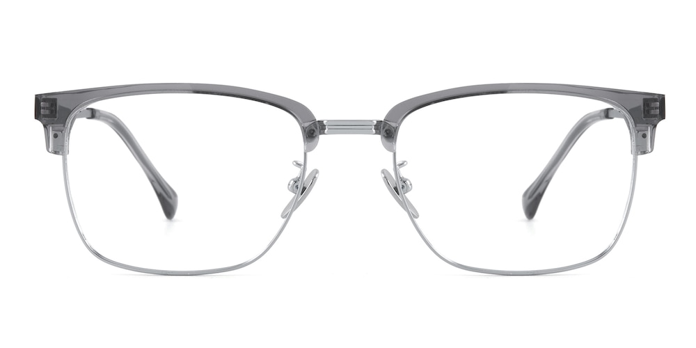 Elliot Gray/Silver Rectangle Titanium Eyeglasses